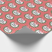 Waterverf met rode kerst cadeaupapier (Hoek)