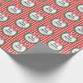 Waterverf met rode kerstbeklimming cadeaupapier (Hoek)