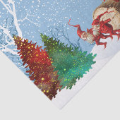  Waterverf met rode kerstbomen bespreekt kerstmis Tissuepapier (Detail)