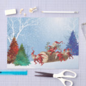  Waterverf met rode kerstbomen bespreekt kerstmis Tissuepapier (Craft)