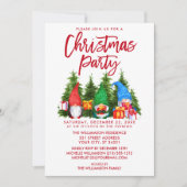 Waterverf met rode penseel voor kerstmis kaart (Voorkant)