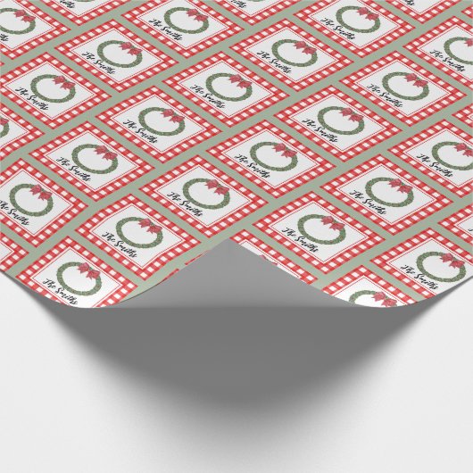 Waterverf met rode romp op maat cadeaupapier (Hoek)