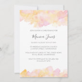 Waterverf met roze en perzikkleurige kleuren uitno kaart (Voorkant)