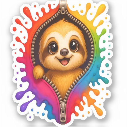 Waterverf met sleuf sticker (Voorkant)