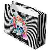 Waterverf met strepen groot cadeauzakje (Voorkant Gekanteld)