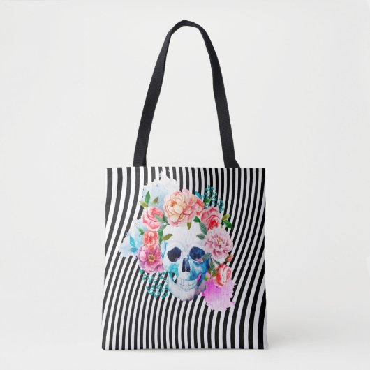 Waterverf met strepen tote bag (Voorkant)