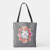 Waterverf met strepen tote bag (Achterkant)