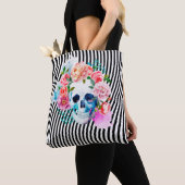 Waterverf met strepen tote bag (Dichtbij)