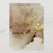 Waterverf met uitnodiging tot het indienen van gou (Voorkant / Achterkant)