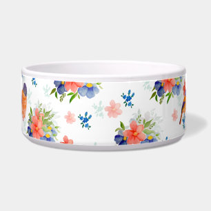 Waterverf met vogels en bloemen voerbakje