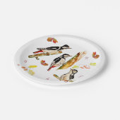 Waterverf met vogelspecht papieren bordje (Gekanteld)