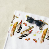 Waterverf met vogelspecht strandlaken (In situ)