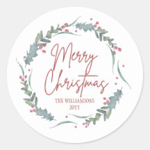  waterverf met vrolijk kerstfeest