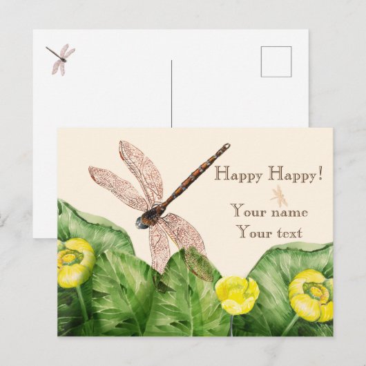 waterverf met waterlust briefkaart (Voorkant / Achterkant)