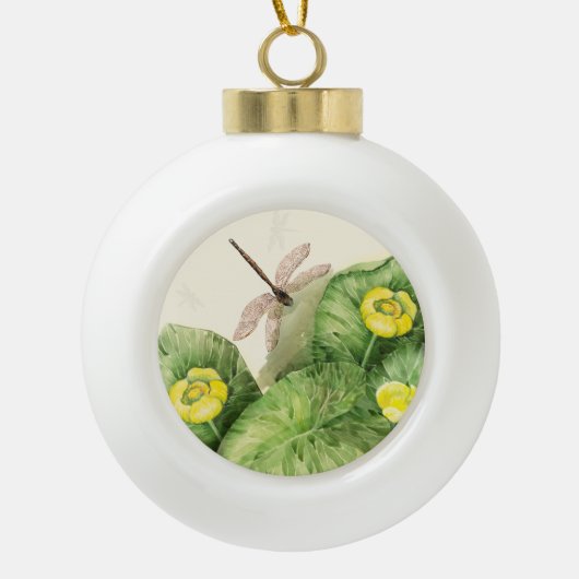 waterverf met waterlust keramische bal ornament (Voorkant)