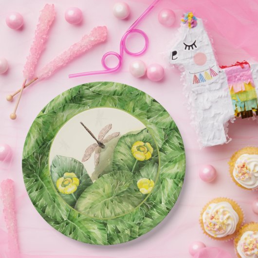 waterverf met waterlust papieren bordje (Feest)