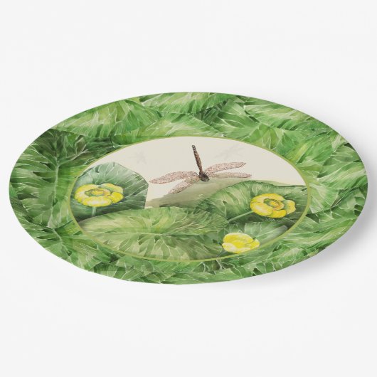 waterverf met waterlust papieren bordje (Gekanteld)