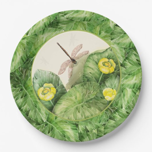 waterverf met waterlust papieren bordje (Voorkant)