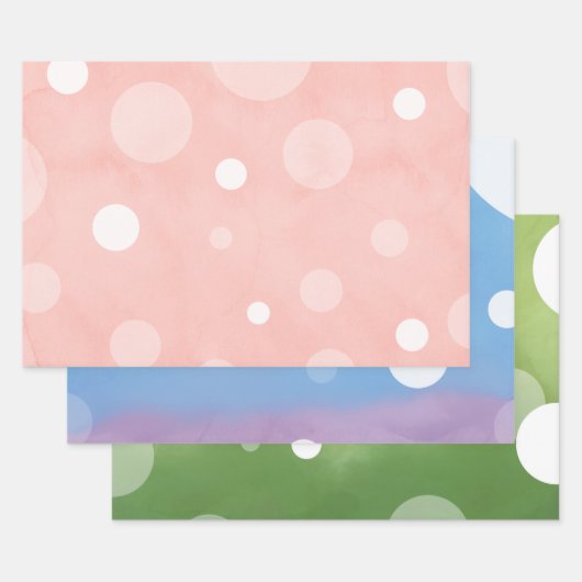 Waterverf met witte vlekken 1 vellen inpakpapier (Set)