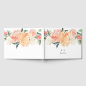 Waterverf met zachte peach gastenboek (Volledig)