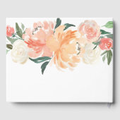 Waterverf met zachte peach gastenboek (Achterkant)