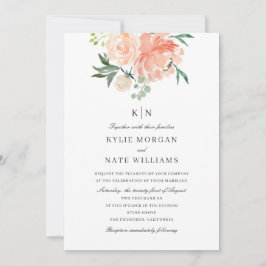 Waterverf met zachte peach kaart