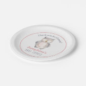 Waterverf met zoete geslachtsneutraal Baby shower Papieren Bordje (Gekanteld)