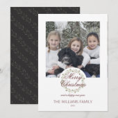 waterverf met zwarte kerstkaart (Voorkant / Achterkant)