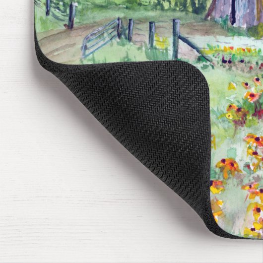 Waterverf met zwarte ogen - Wilde bloem - Barn Muismat (Hoek)