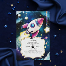 Waterverf Meteor Raket Verjaardag