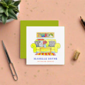 Waterverf Meubilair Interieur Ontwerper Decorator Vierkante Visitekaartje