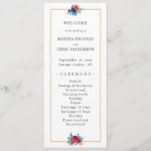 Waterverf Mexicaans Fiesta Bloemhuwelijk Programmakaart (Voorkant)