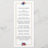 Waterverf Mexicaans Fiesta Bloemhuwelijk Programmakaart (Achterkant)