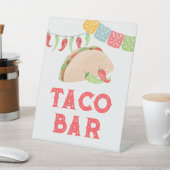 Waterverf Mexicaans Fiesta Taco Bar Reclamebord Met Voetstuk (Insitu)