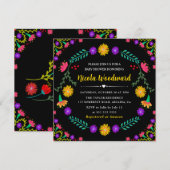 Waterverf Mexicaanse bloemen Fiesta Baby shower Kaart (Voorkant / Achterkant)