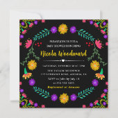 Waterverf Mexicaanse bloemen Fiesta Baby shower Kaart (Voorkant)