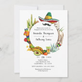 Waterverf Mexicaanse Fiesta Engagement Party Kaart (Voorkant)