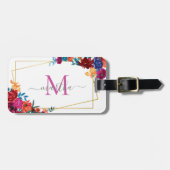 Waterverf Mexicaanse Fiesta Flower Bagagelabel (Voorkant horizontaal)