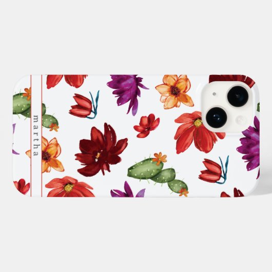 Waterverf Mexicaanse Fiesta Flower Case-Mate iPhone Case (Achterkant (horizontaal))