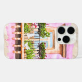 Waterverf Mexicaanse oude stad Balkon Case-Mate iPhone Case (Achterkant (horizontaal))