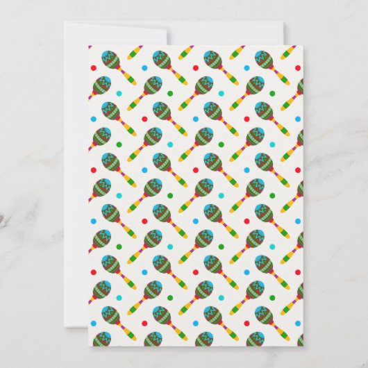 Waterverf Mexican Fiesta Rehearsal Dinner Kaart (Achterkant)