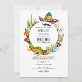 Waterverf Mexican Fiesta Wedding Kaart (Voorkant)