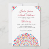 Waterverf Mexico Festival Mandala Wedding Kaart (Voorkant)