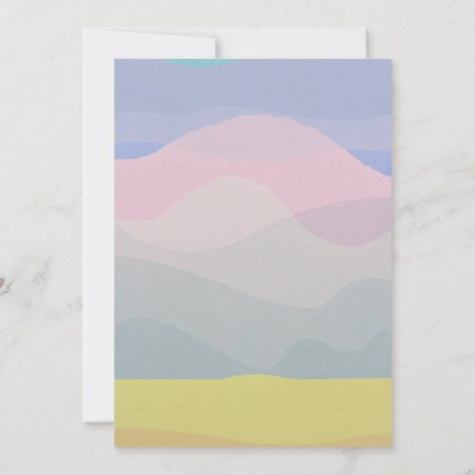 Waterverf Micro Wedding Kaart (Achterkant)