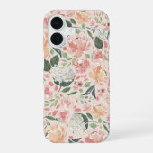 Waterverf Midzomer Floral Botanische Patroon iPhone 16 Hoesje (Achterkant)