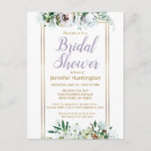 Waterverf Midzomer Floral Lavender Vrijgezellenfee Briefkaart (Voorkant)