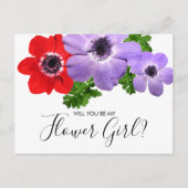 Waterverf Mijn Bloemenmeisje Bridesmaid Briefkaart (Voorkant)