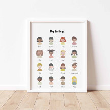 Waterverf Mijn Gevoel Grafiek Poster