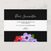 Waterverf mijn Jr. Junior Bridesmaid Briefkaart (Achterkant)