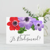 Waterverf Mijn JR Junior Bridesmaid Card Kaart (Staand voorkant)